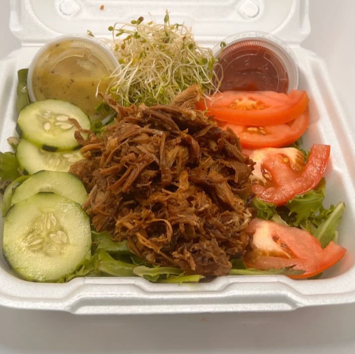 Pig on Grass Plate.
