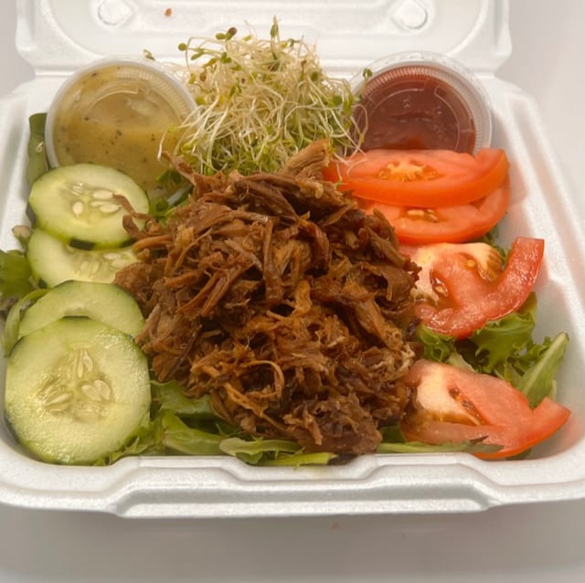 Pig on Grass Plate.