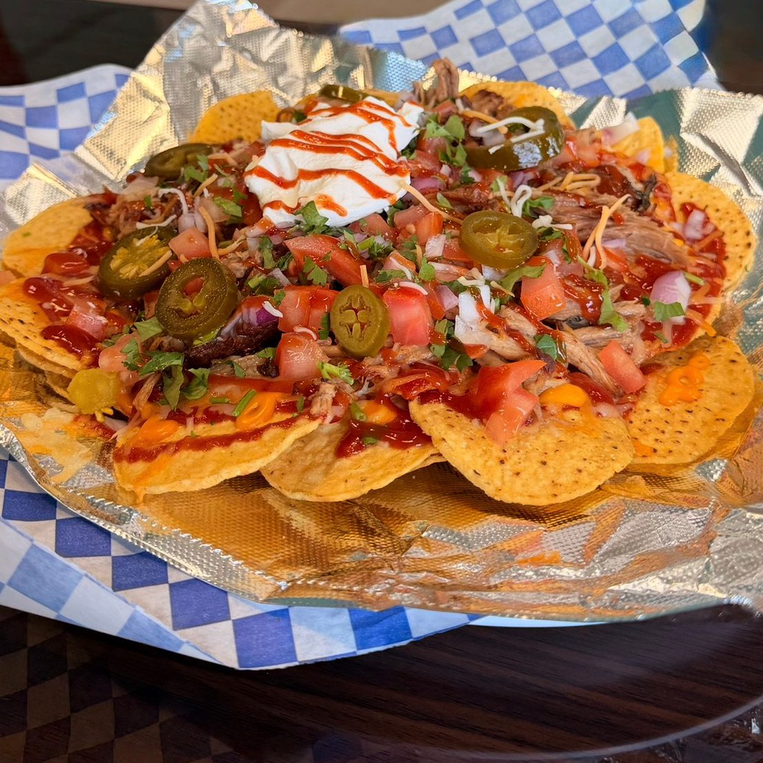 Kalua Pig Nachos Plate.