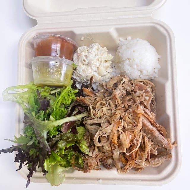 Pork Plate Lunch.