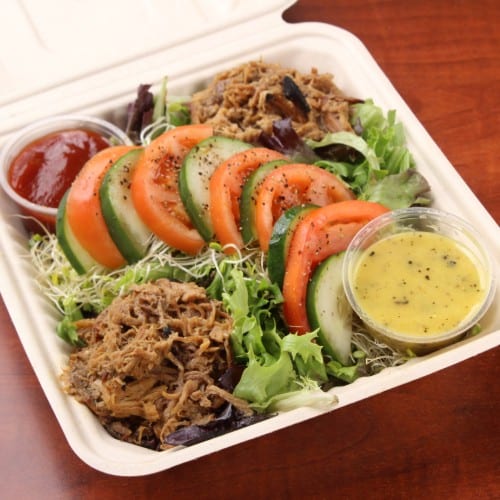 Pig on Grass Pork Plate.