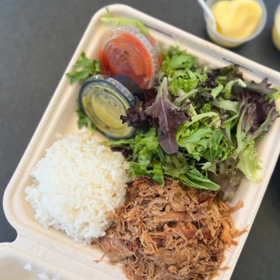 Pork Plate Lunch.