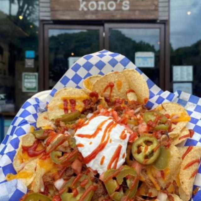 Kalua Pig Nachos Plate.