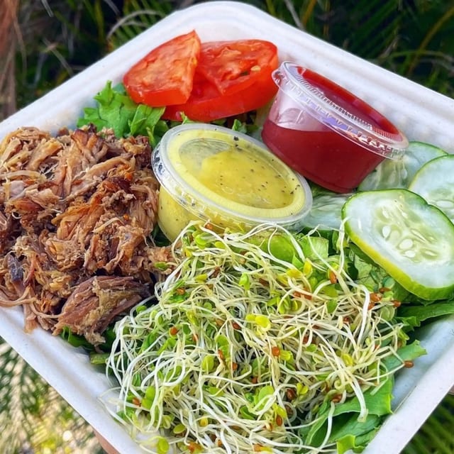 Pig on Grass Plate.