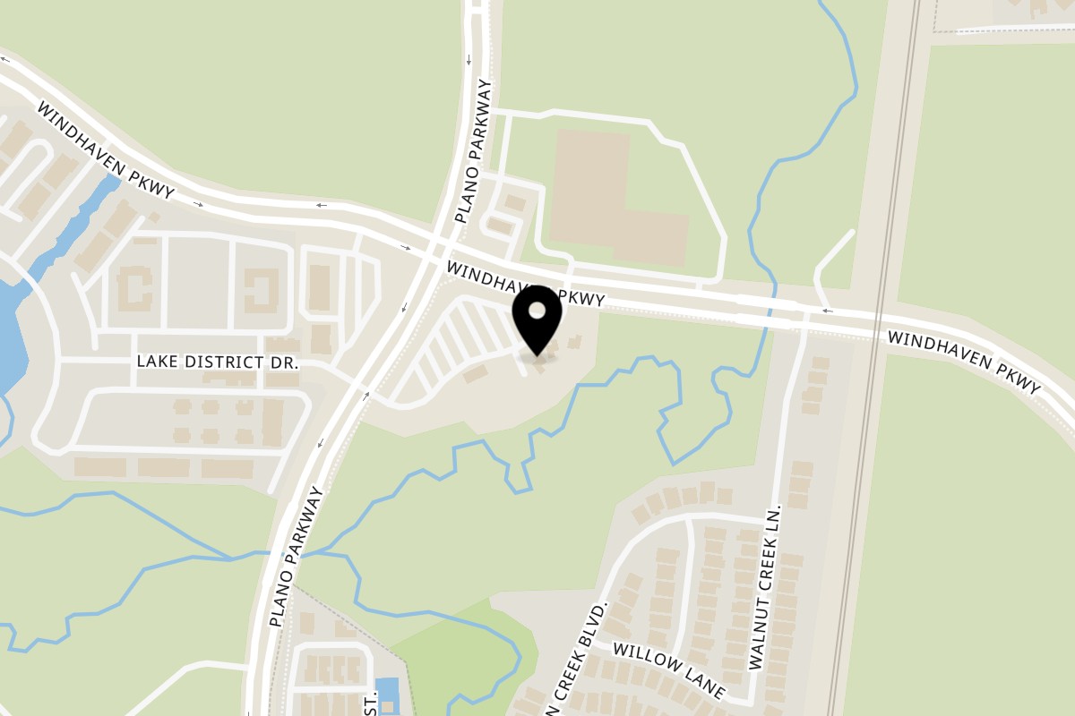 Map showing the location of Kono's The Colony on 5808 Windhaven Pkwy #100 in The Colony